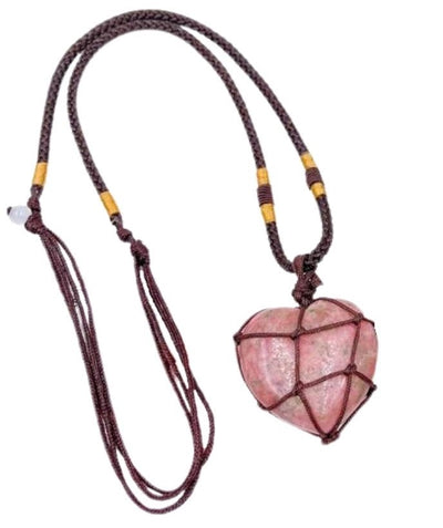 Healing Heart Rhodonite Necklace