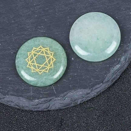 Green Aventurine Chakra Palm Stones