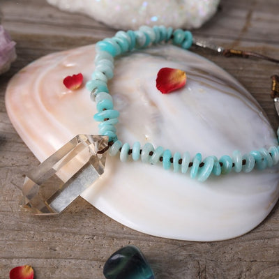 Smoky Double Point Amazonite Necklace