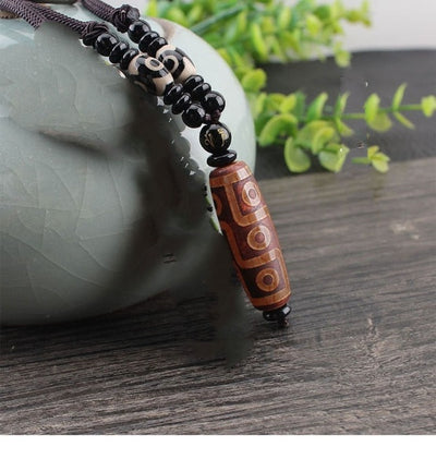 Tibetan Dzi Karma Necklace