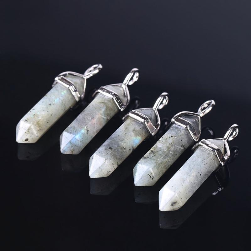 Labradorite Crystal Point Pendant pendant