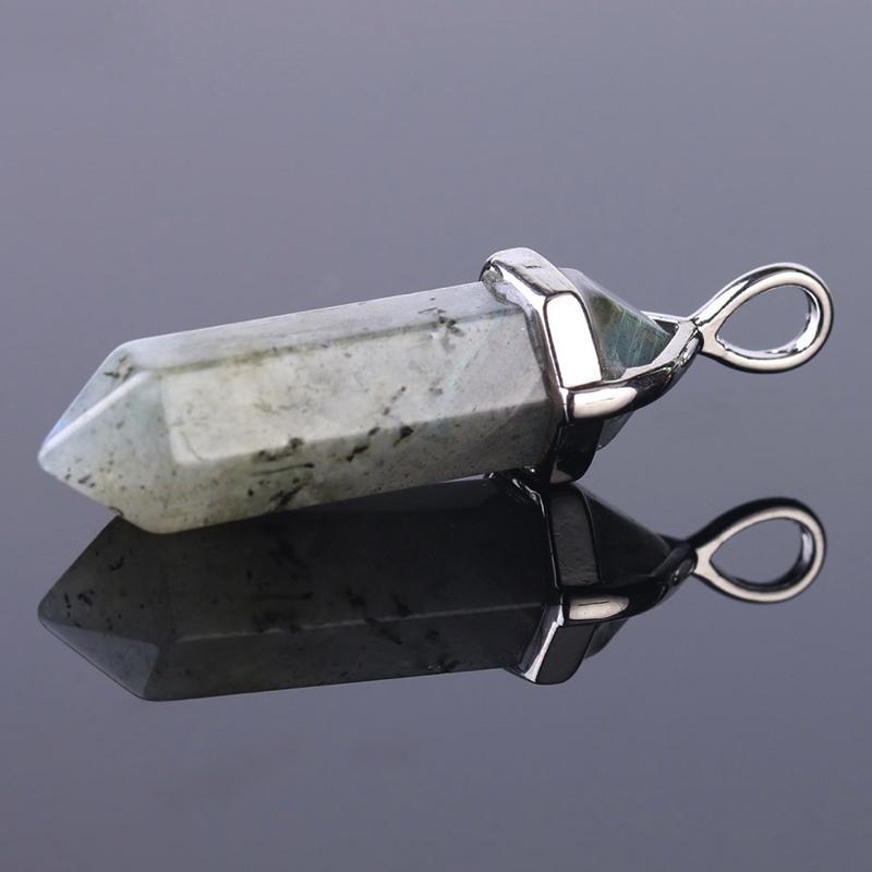 Labradorite Crystal Point Pendant pendant