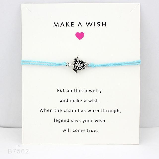 Make A Wish Turtle Bracelet Blue Bracelet