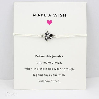 Make A Wish Turtle Bracelet White Bracelet