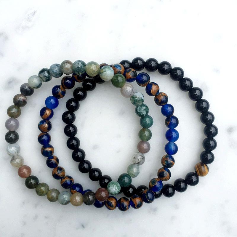 Natural Agate Beads Bracelet Set Bracelet