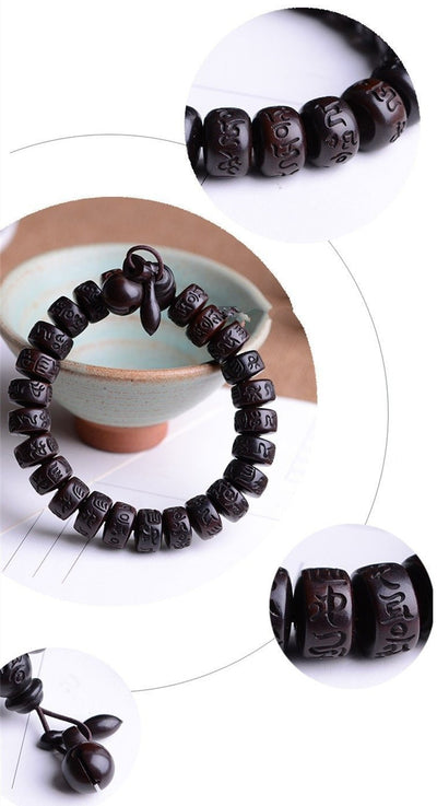 Natural Peach Wood Meditation Bracelet Bracelet