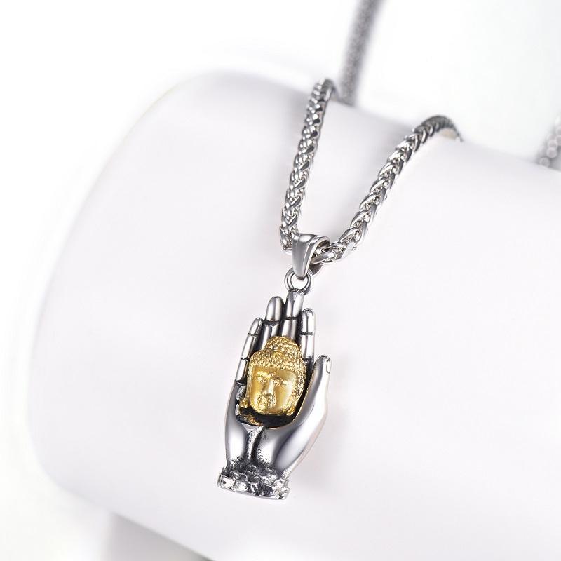 Offerings of Buddha Stainless Steel Necklace Necklace