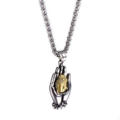 Offerings of Buddha Stainless Steel Necklace Necklace