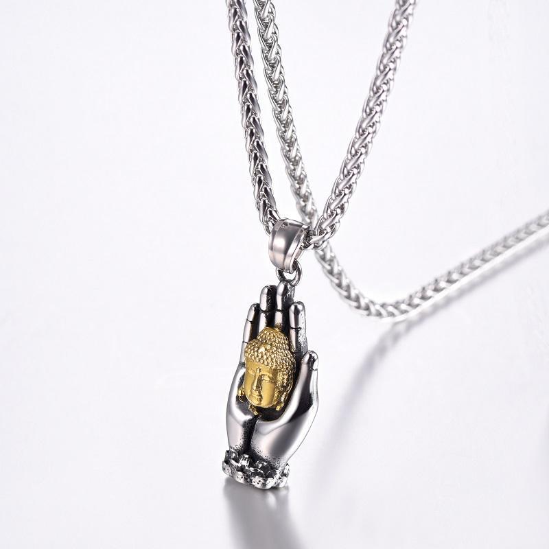 Offerings of Buddha Stainless Steel Necklace Necklace