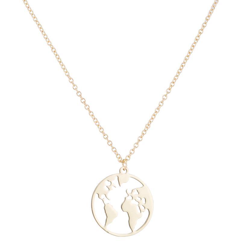 One World Wanderlust Necklace Gold Necklace