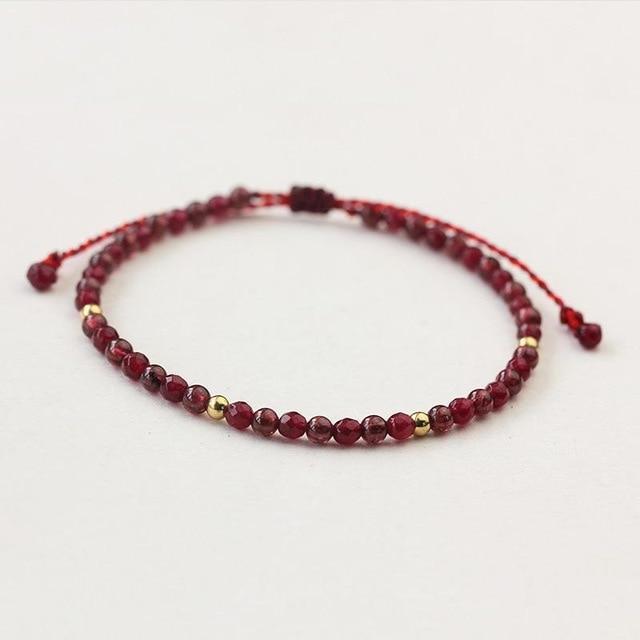 Powerful Mini Gemstone Bracelet Garnet Bracelet