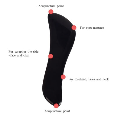 Natural Black Obsidian Body Gua Sha