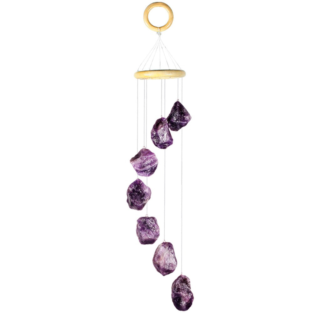 Purifying and Healing Raw Crystal Wind Chime