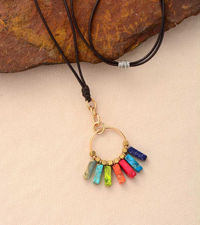 Color Burst Positivity Long Necklace