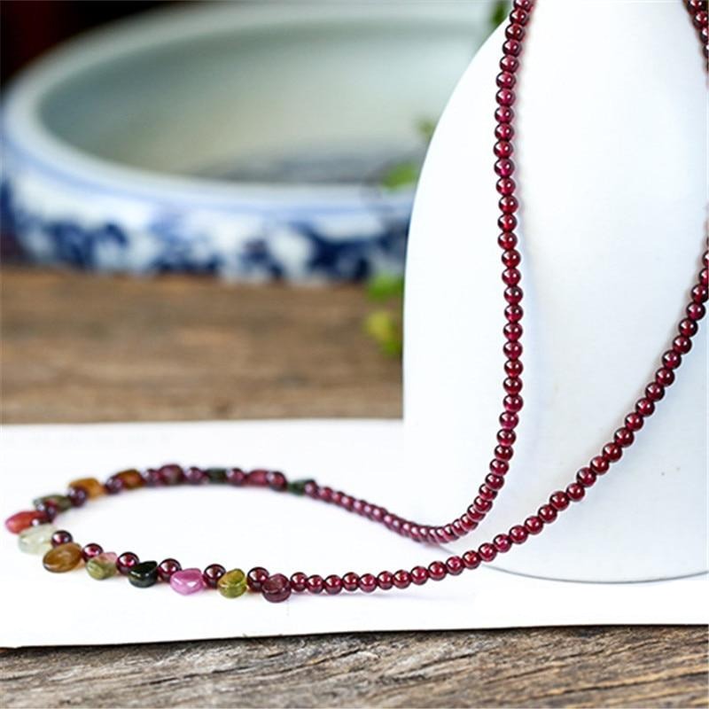 Handmade Boho Red Garnet Necklace