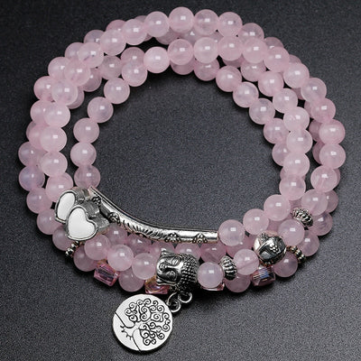 The Loving Healer Rose Quartz Mala