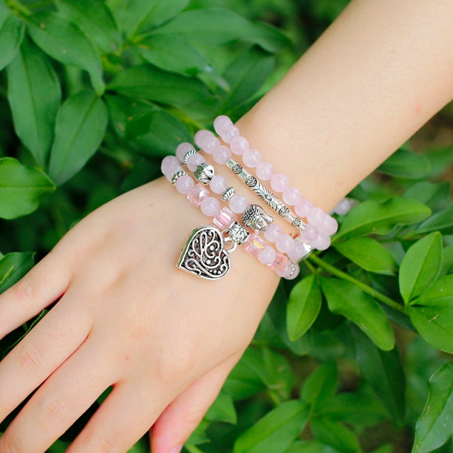 The Loving Healer Rose Quartz Mala