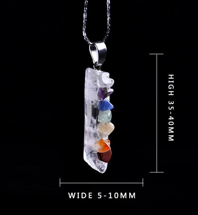 Healing Seven Chakra Crystals Necklace