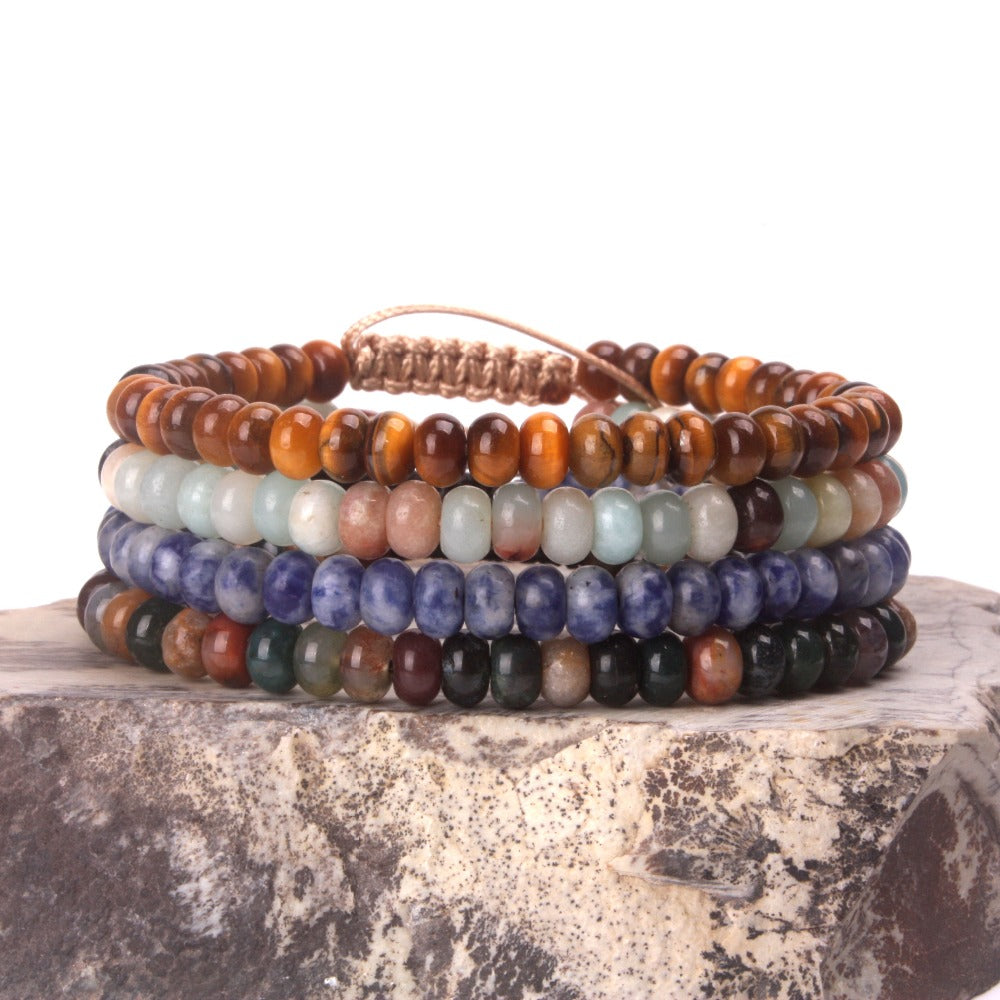 Lucky Friendship Natural Stone Beaded Bracelet