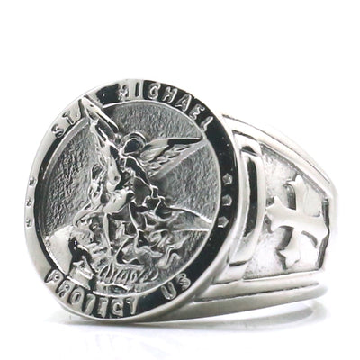 Saint Michael Stainless Steel Ring