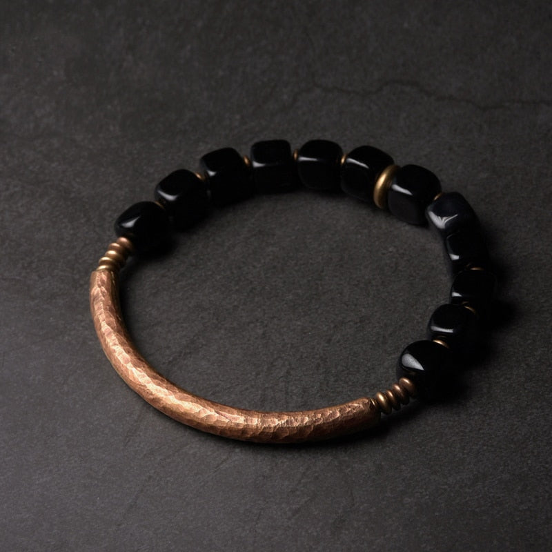 Copper Obsidian Protection Bracelet