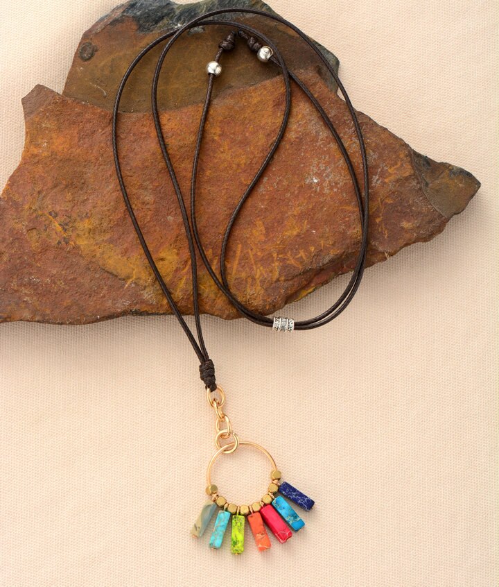 Color Burst Positivity Long Necklace