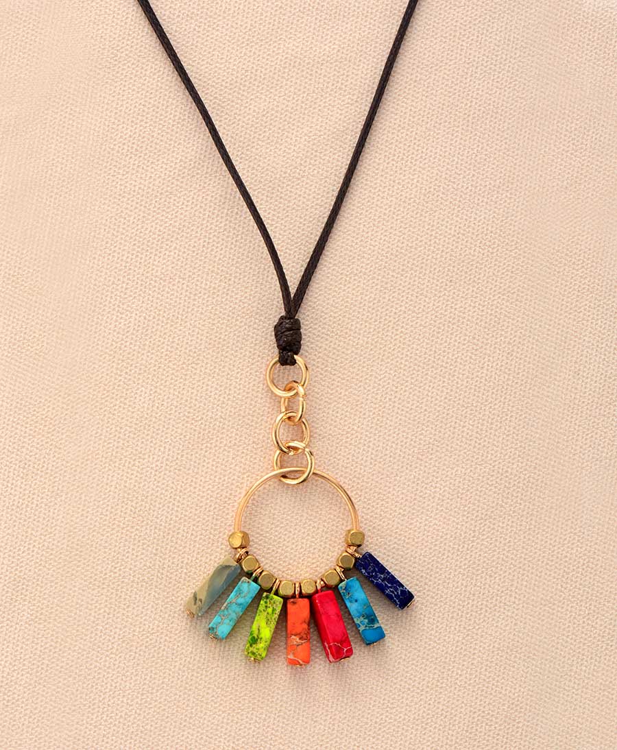 Color Burst Positivity Long Necklace