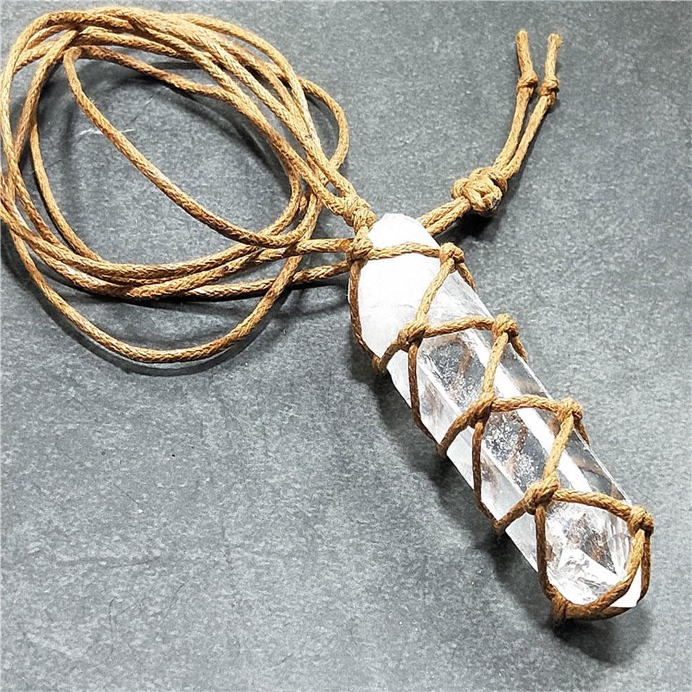 Natural White Quartz Crystal Pendant