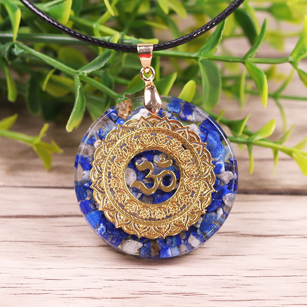 Calm Blue Ocean Orgonite Necklace