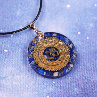 Natural Lapis Lazuli Orgonite Pendant Necklace