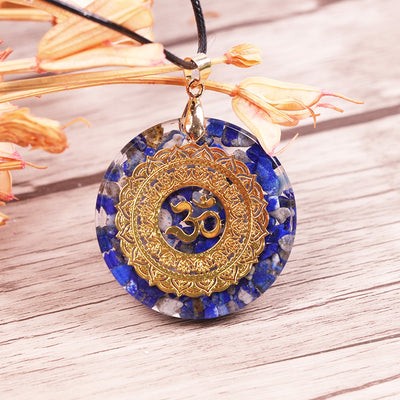 Calm Blue Ocean Orgonite Necklace