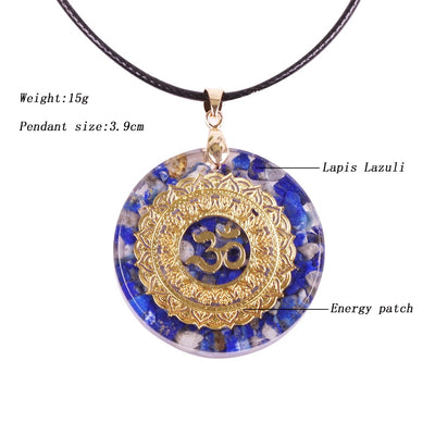 Natural Lapis Lazuli Orgonite Pendant Necklace