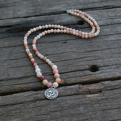 Natural Pink Aventurine Japamala Beads