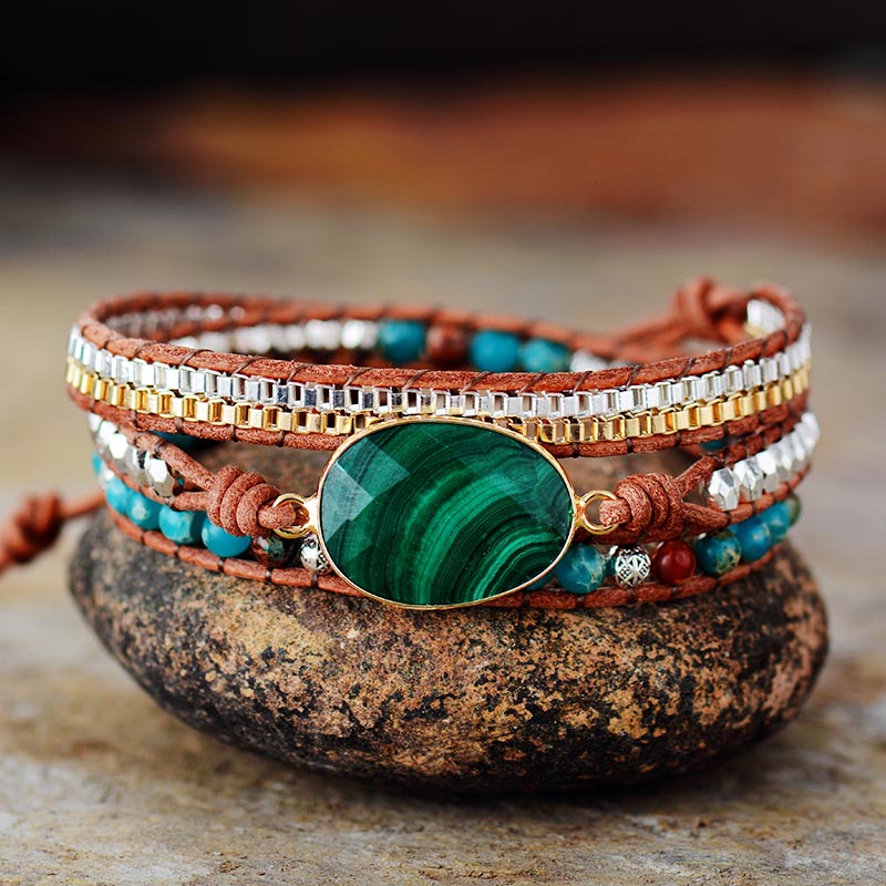 Grounding & Manifesting Malachite Bracelet