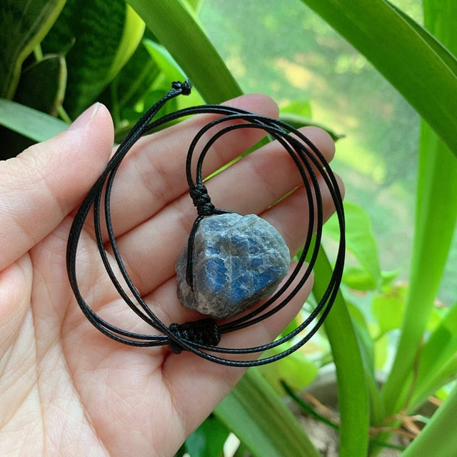 Raw Energizing Stone Pendant Necklace