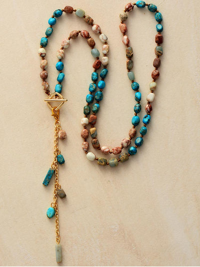 High Energy Jasper Lariat Necklace