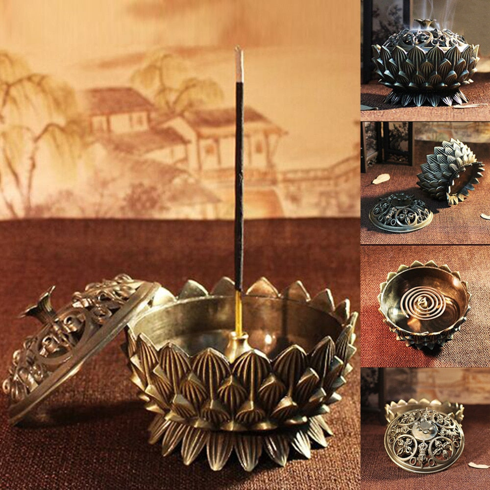 Lotus Dragon Incense Burner