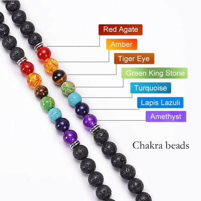 7 Treasure Lava Stone Mala