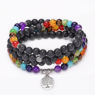 7 Treasure Lava Stone Mala