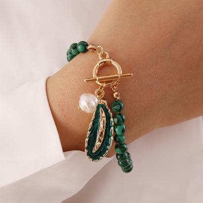 Spirit Of Nature Malachite Pearl Bracelet