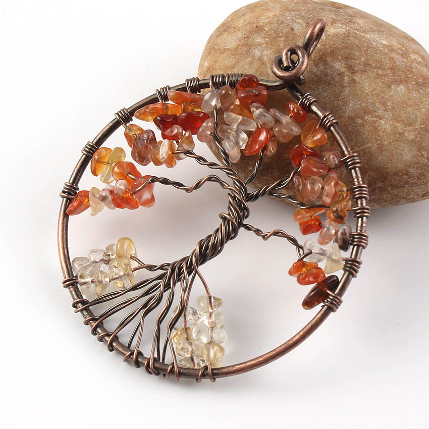 Tree of Life Carnelian Pendant