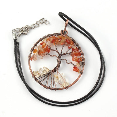 Tree of Life Carnelian Pendant