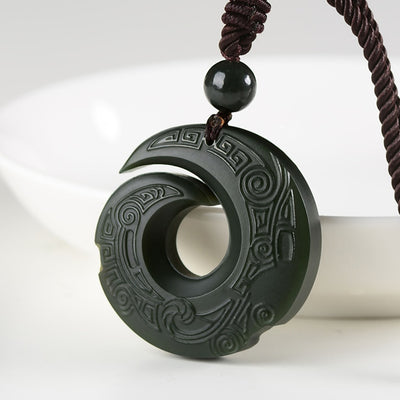 Natural Hetian Jade Pendant Necklace