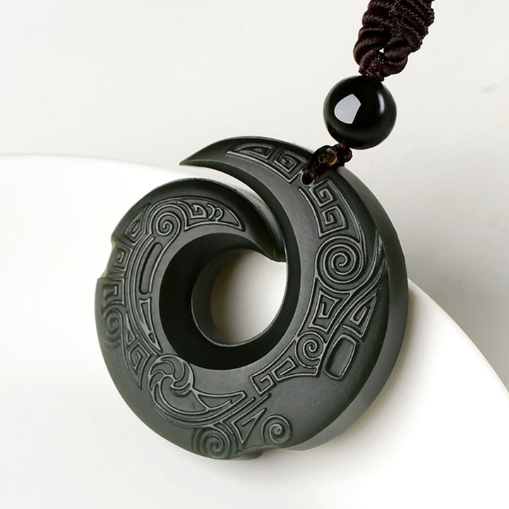 Natural Hetian Jade Pendant Necklace