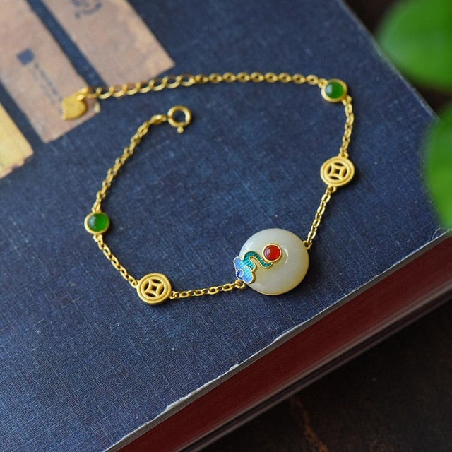 Nature’s Peace White Jade Bracelet