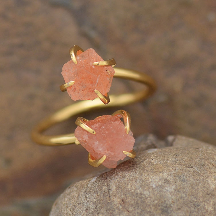 Raw Courage Sunstone Ring