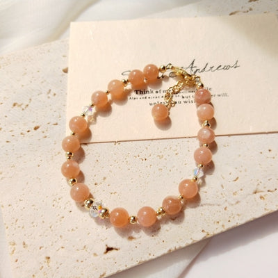 Handmade Natural Sunstone Bracelet