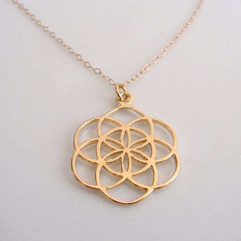 Flower of Life Pendant Mandala Necklace