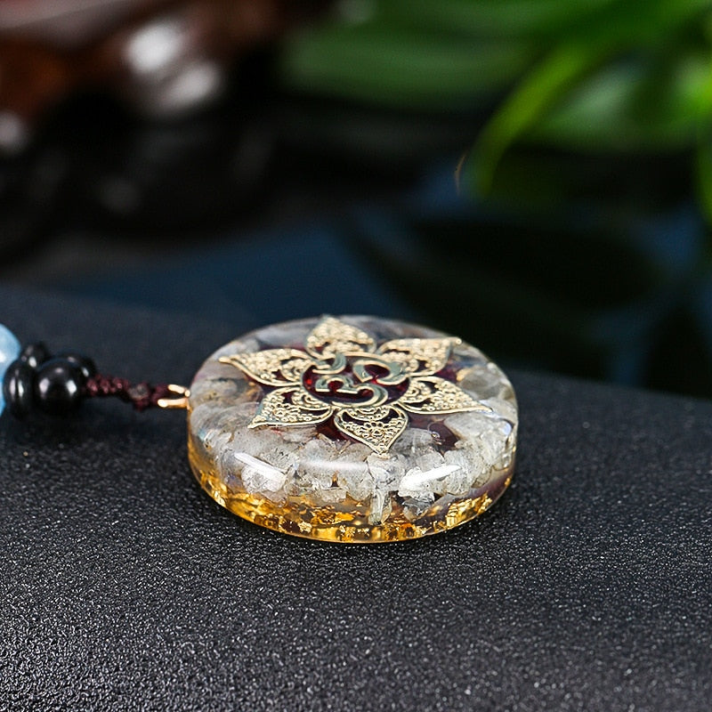 Spiritual Garnet Orgonite Necklace