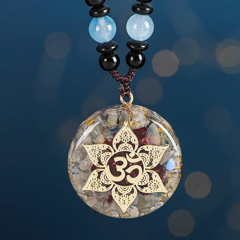 Spiritual Garnet Orgonite Necklace